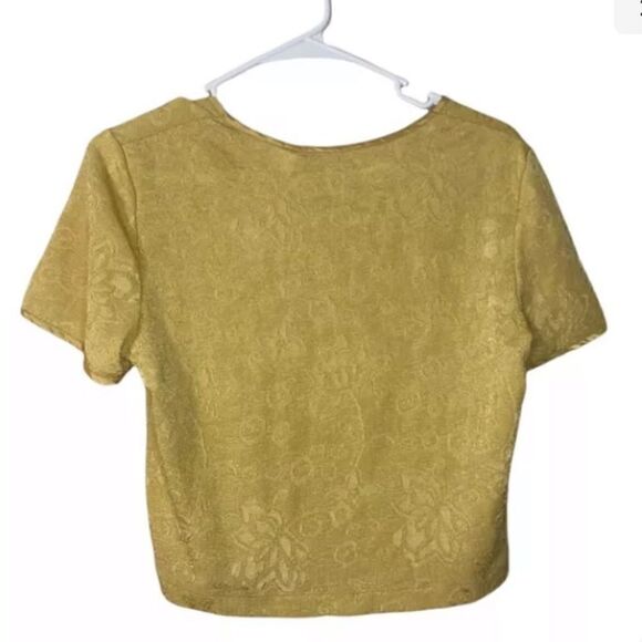 Victorias Secret Vintage Gold Label Metallic Gold Floral Blouse Excellent cond - Picture 2 of 5